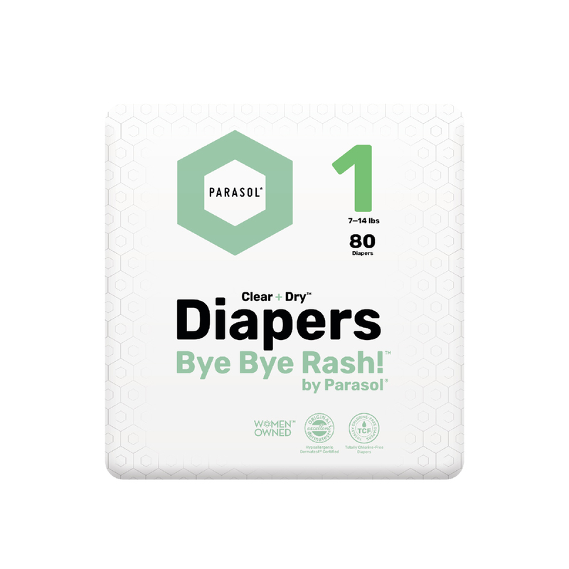 Parasol Clear+Dry Natural Diapers (Size 1/NB) 80pcs