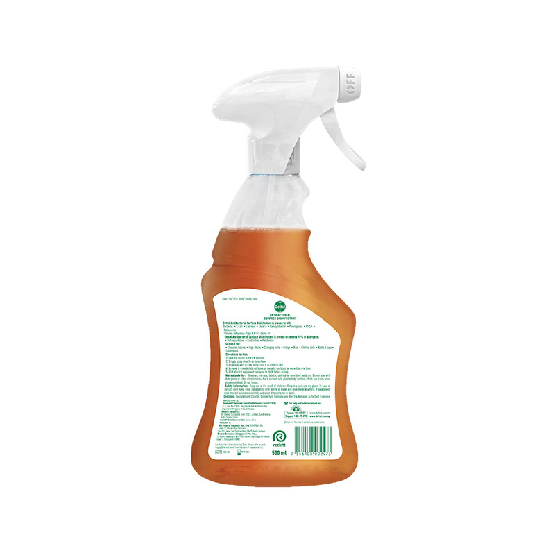 Dettol Multipurpose Surface Disinfectant Trigger Spray 500ml - 24HR ...