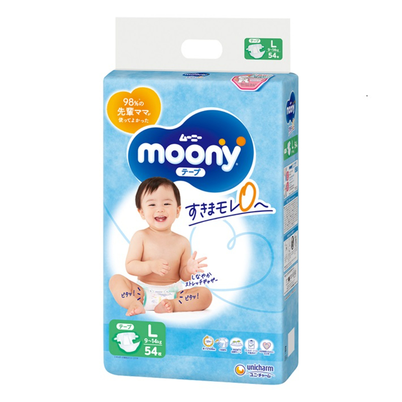 Moony Air Fit Tape Type L 54pcs