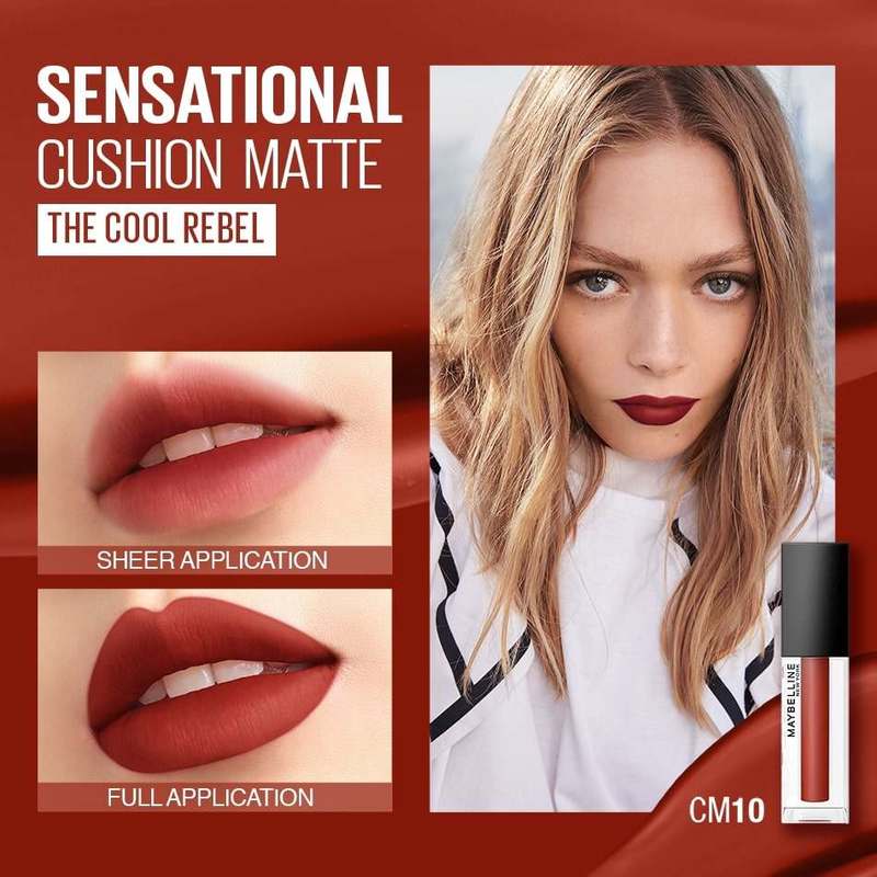 Maybelline Color Sensational Cushion Matte CM10 The Cool Rebel | Lipstick |  Lips | Makeup | Guardian Singapore