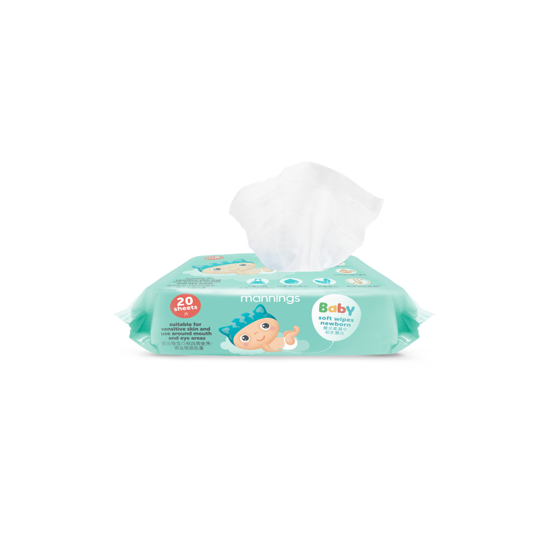 Mannings New Born Baby Wipes 20s X 5bags