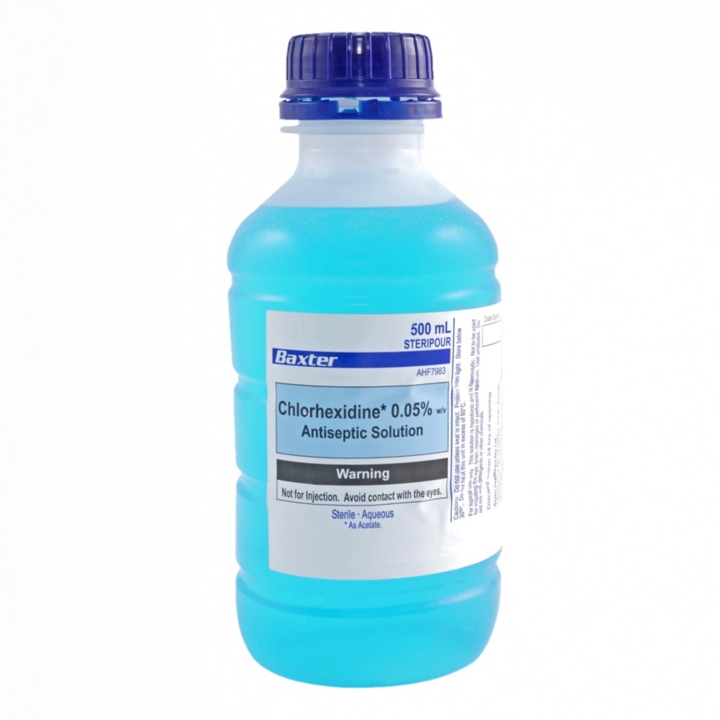 Baxter Chlorhexidine 0.05 Antiseptic Solution, 500ml Antiseptics