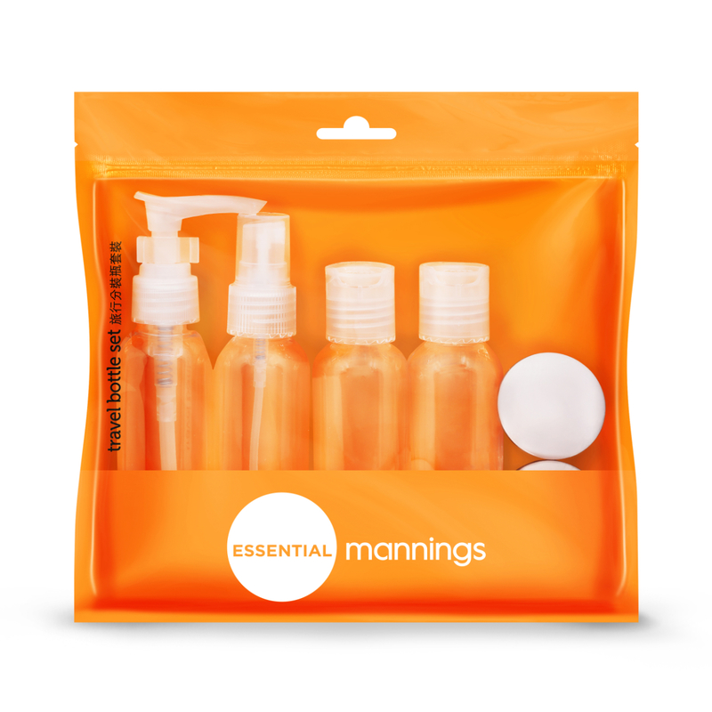 Essential Mannings Travel Bottle Set (6pcs) 1pcs