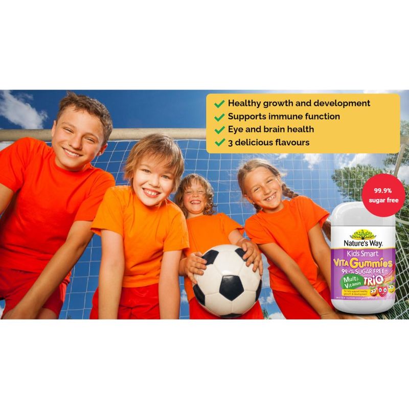 Nature's Way Kids Smart Vita Gummies Sugar Free Multi Trio 75S