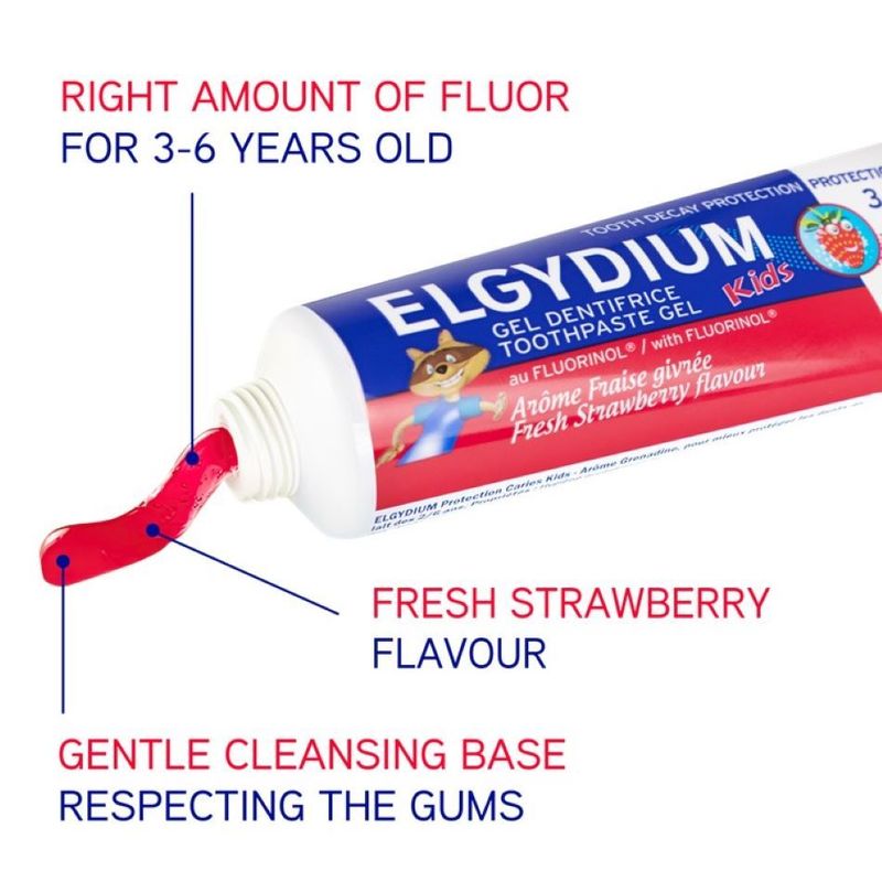 Elgydium Kids Fresh Strawberry Ia Toothpaste, 50ml