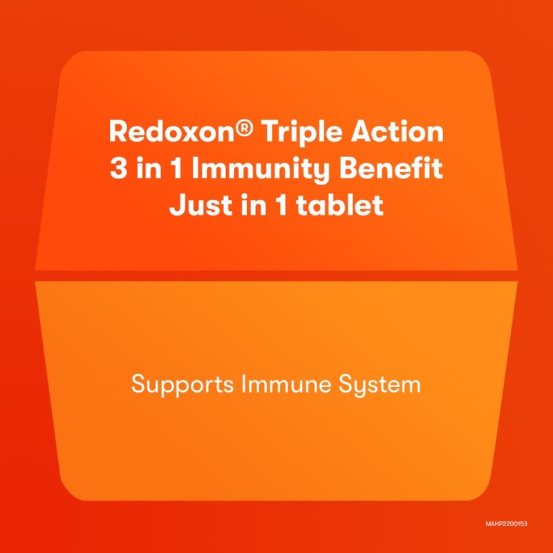 Redoxon Triple Action Vitamin C, D & Zinc Immunity Orange Effervescent 10s
