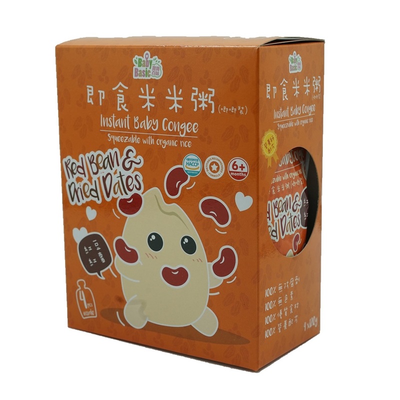 Baby Basic Food Congee - Squeeze Pouch(Red Bean & Dried Dates) 120g  x 4 Packs