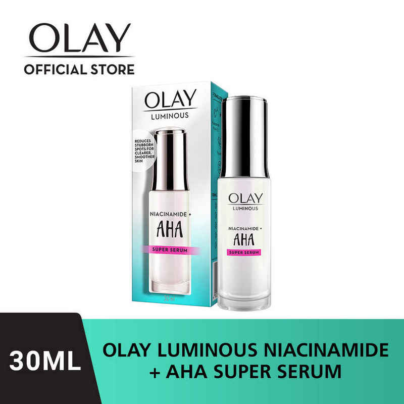 Olay Luminous Niacinamide + AHA Face Super Serum Reduce Acne Marks 30ml
