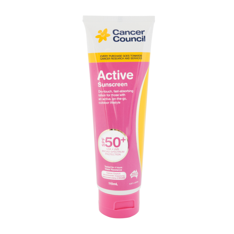 Cancer Council Active Sunscreen SPF50+ 110ml