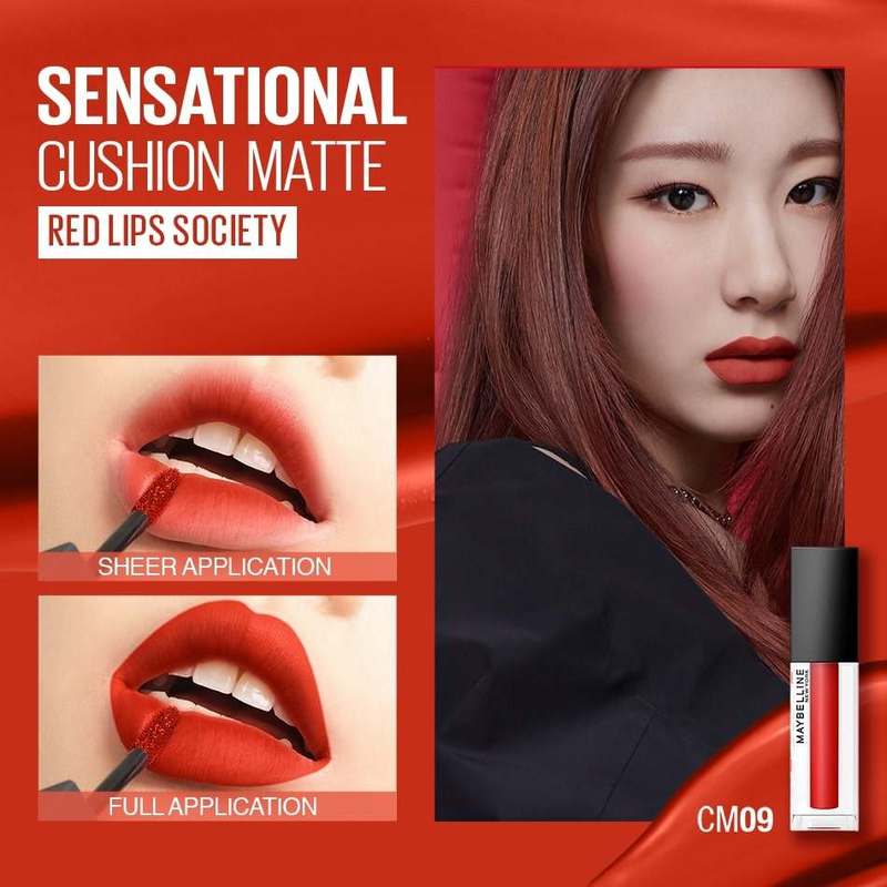 Maybelline Color Sensational Cushion Matte CM09 Red Lips Society | Lipstick  | Lips | Makeup | Guardian Singapore