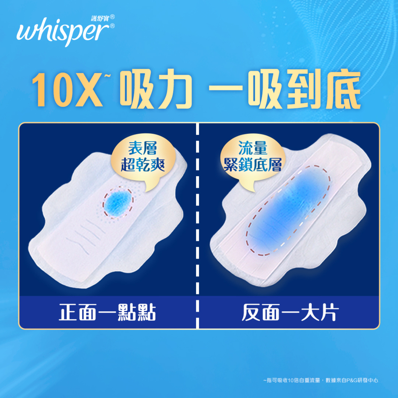 Whisper Liquid Pad Refreshing & Odor Control Day 27cm 9pcs