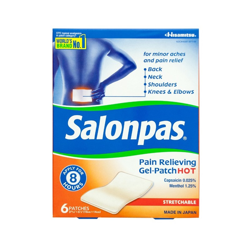 Salonpas Pain Relieving Gel Patch Hot 6s