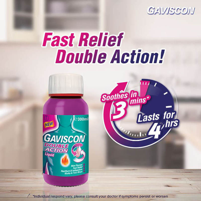 Gaviscon Dual Action Liquid Peppermint, 300ml
