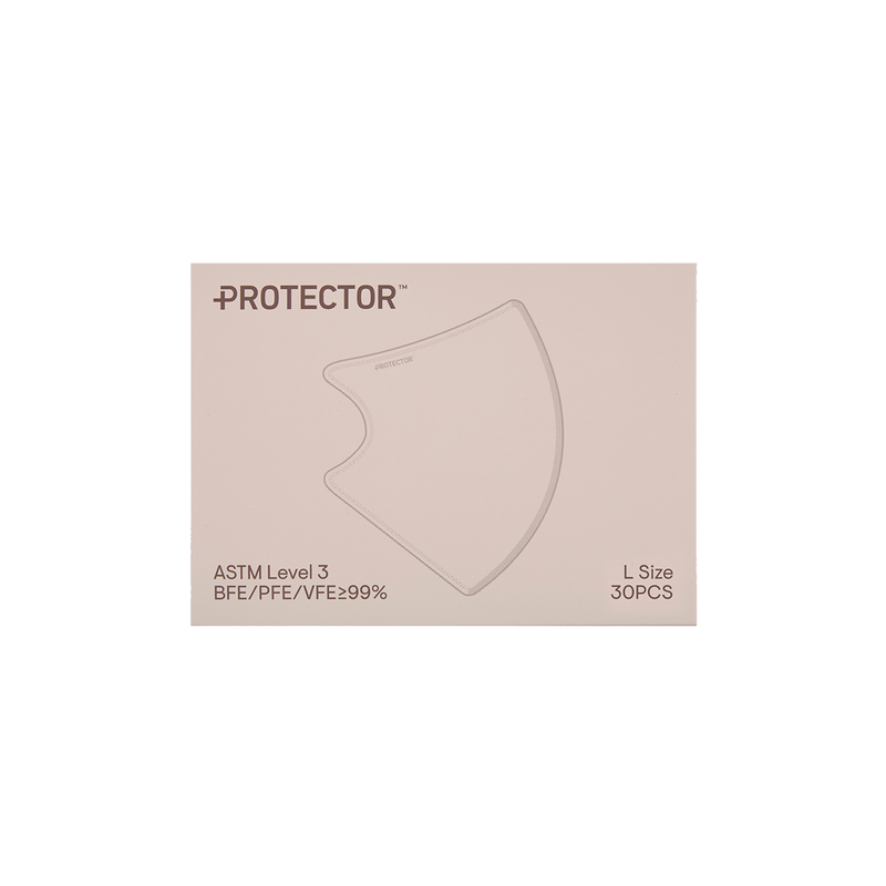 Protector 3D成人立體口罩(大碼) 裸粉色 30片