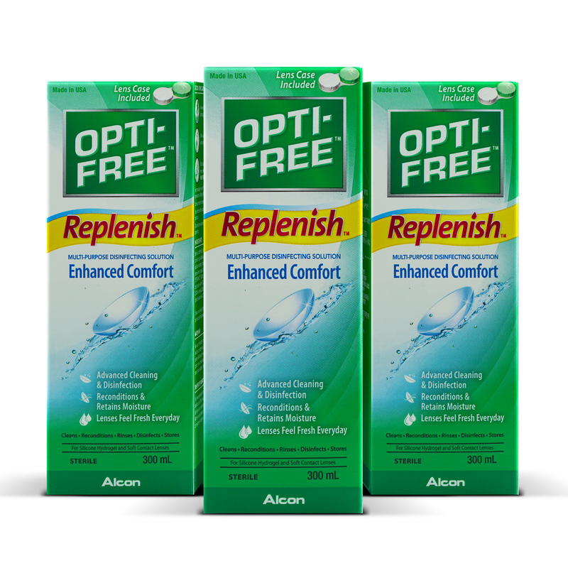 Alcon Opti-Free RepleniSH多功能消毒隱形眼鏡藥水 300毫升 x 3支
