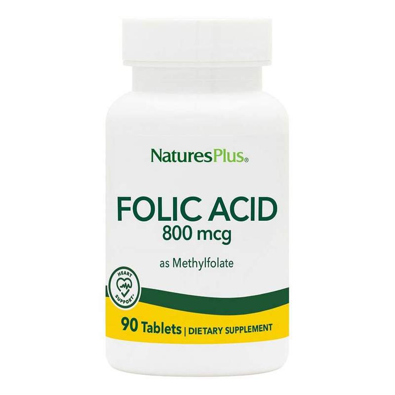 Natures Plus Folic Acid 800mcg, 90 tablets