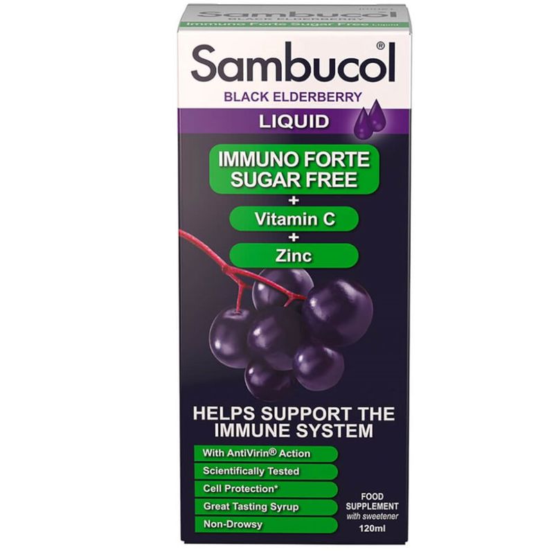 Sambucol Immuno Forte Sugar Free (UK Version), 120ml.