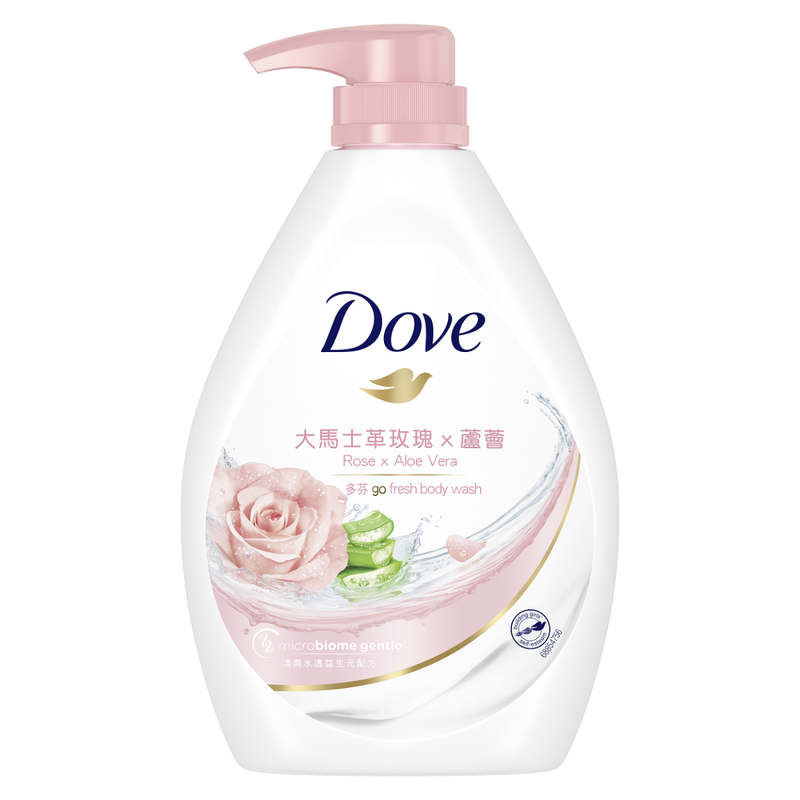 Dove Body Wash - Rose & Aloe Vera 1000g