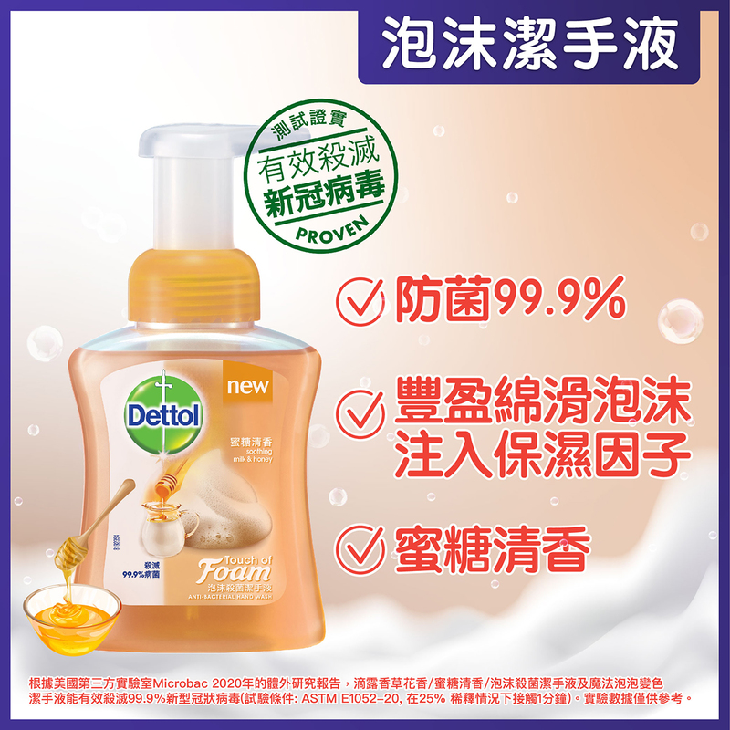 wanhoop ethiek toekomst Dettol Foam Anti-bacterial Hand Wash (Milk&Honey) 250mL | Dettol | Mannings  Online Store