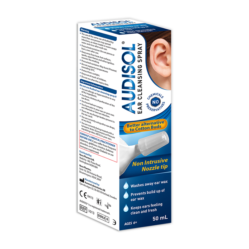 Audisol Ear Cleansing Spray, 50ml