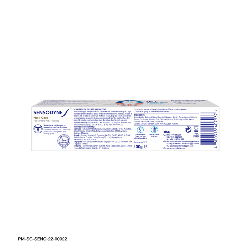 Sensodyne Sensitive Daily Care Multi Care Toothpaste, 100 g