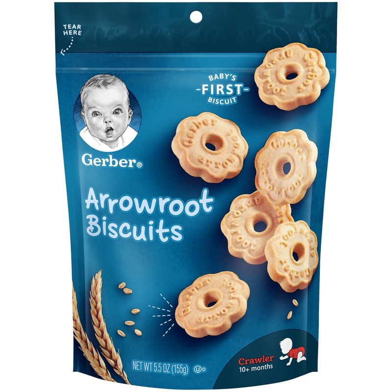 Gerber Arrowroot Cookies Pouch, 155g