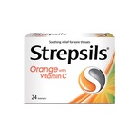 Strepsils Orange with Vitamin C Lozenges, 24s