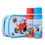 Childs Farm Children Tractor Wash Bag - Hair & Body Wash 250ml + Bubble Bath 250ml