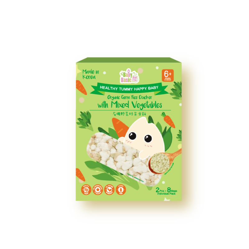 Baby Basic Organic Germ Rice Cracker (Mixed Vegetables) 60g