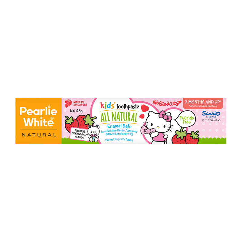 Pearlie White All Natural Enamel Safe Kids' Toothpaste (Fluoride-Free), 45g
