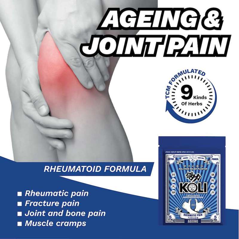 Koli Medicated Herbs Pain Relief Plaster for Rheumatic Pain, 5s