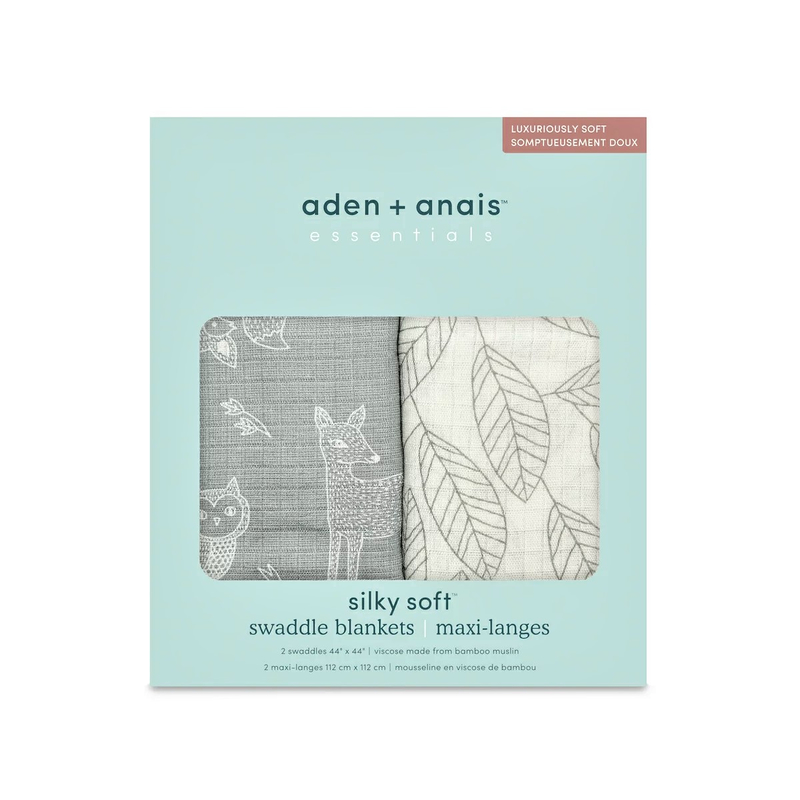 Aden+Anais Silky Soft Swaddle (Woodsy) 2pcs