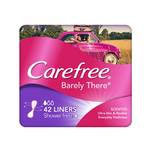 Carefree Pantyliner Barely There Scented Shower Fresh, 42pcs