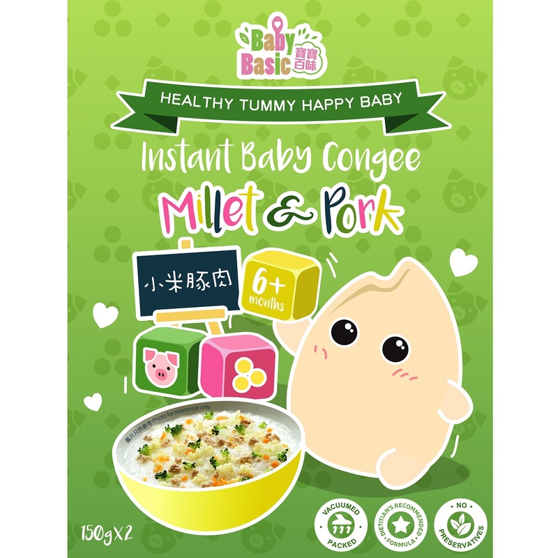 Baby Basic Food寶寶百味 有機米米粥小米豚肉(8個月+) 150克 x 2包