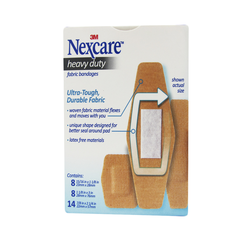 Nexcare Heavy Duty Fabric Bandages, 30pcs