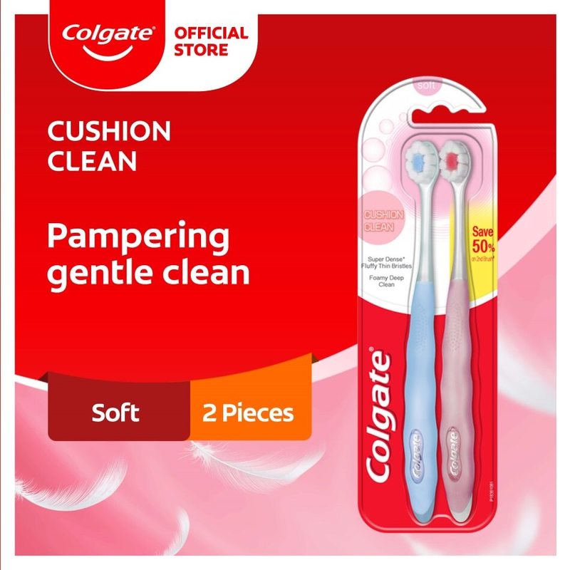 Colgate Cushion Clean Toothbrush, 2pcs