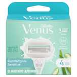 Gillette Venus Comfortglide Sensitive Women's Razor Blade Refills for Sensitive Skin, 4 Count