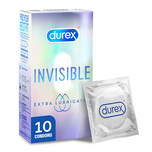 Durex Invisible Extra Lubricated, 10pcs