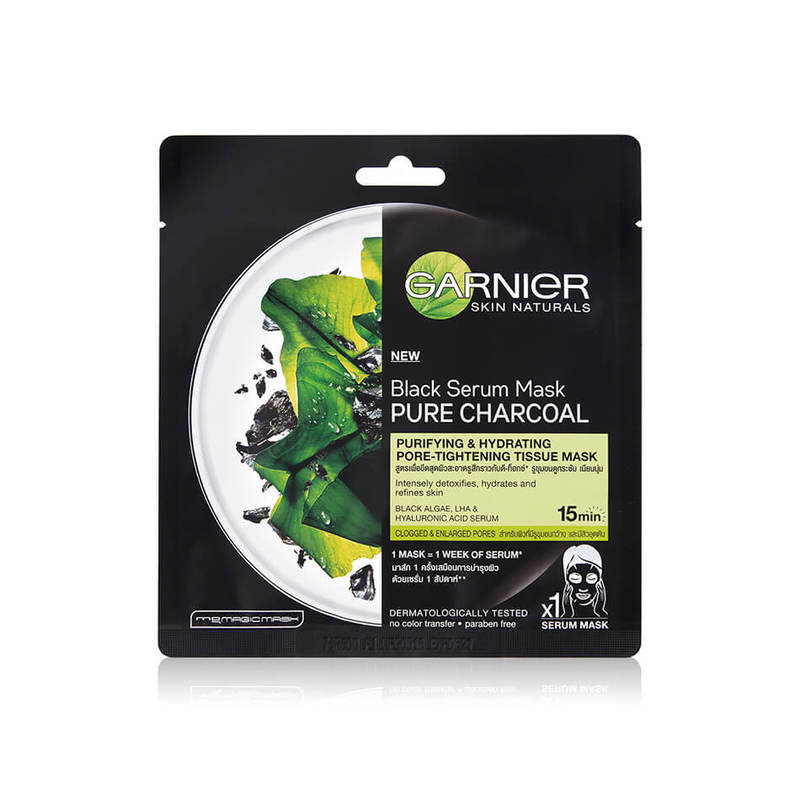 Garnier Black Serum Mask Pure Charcoal Pore Tightening Tissue Mask ...