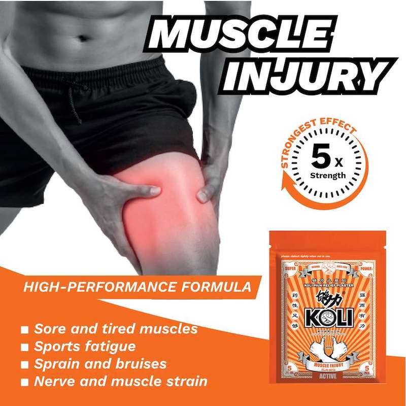 Koli Medicated Herbs Pain Relief Plaster for Muscle Injury, 20s