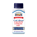21st Century CalCiDrate Calcium Citrate 600mg + D3 120s
