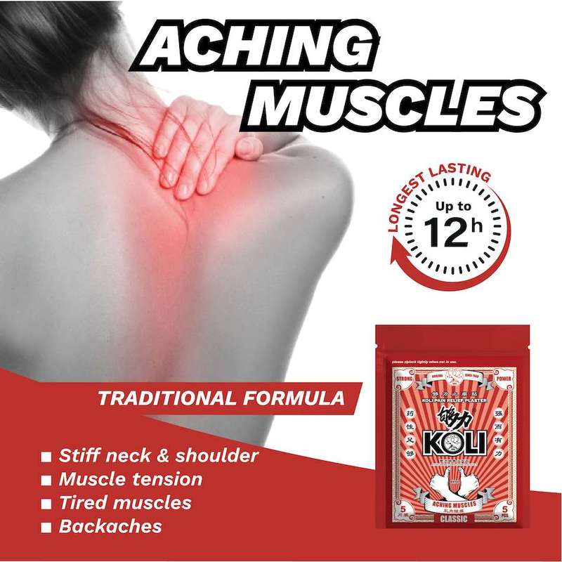 Koli Classic Medicated Herbs Pain Relief Plaster for Aching Muscles, 20s