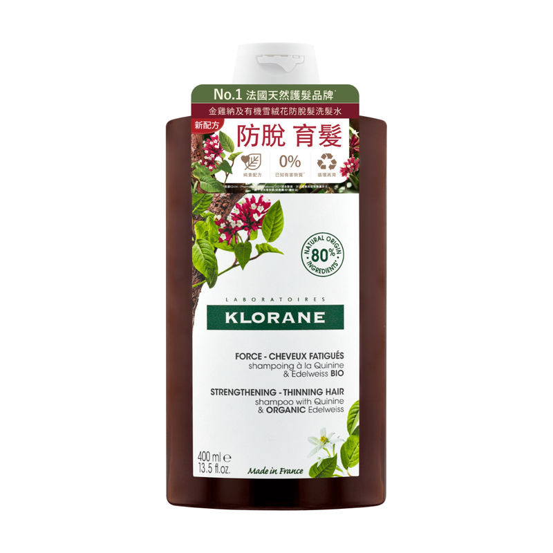 Klorane Shampoo With Quinine & Organic Edelweiss 400ml