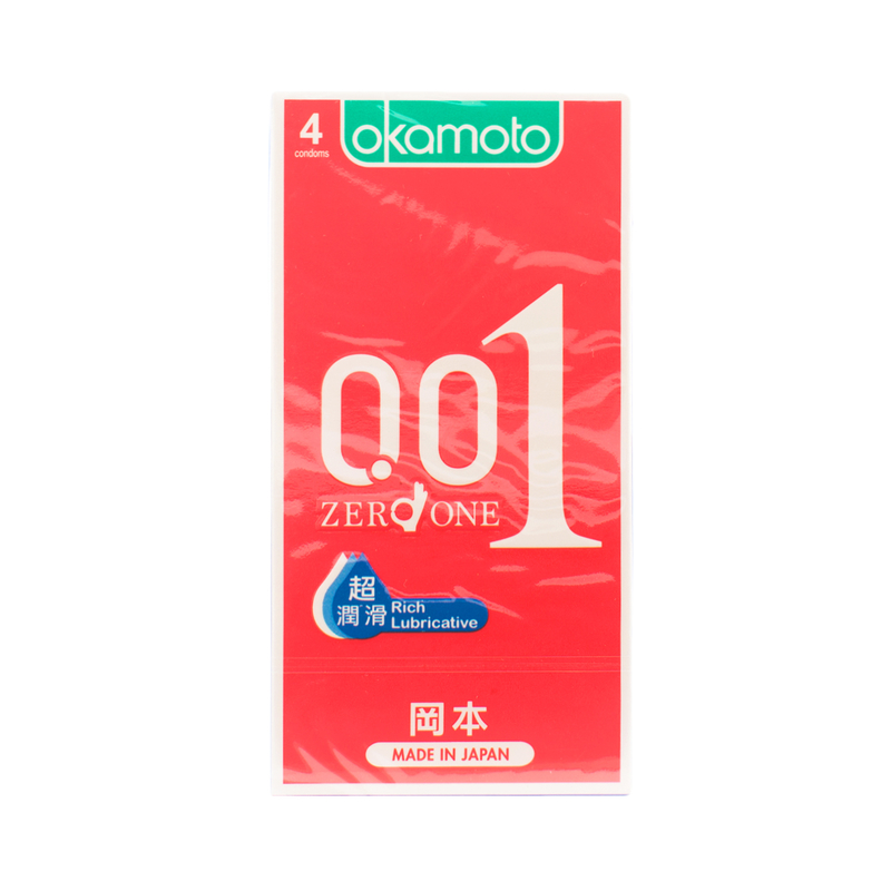 Okamoto 0.01 Hydro Polyurethane Rich Lubricative Condoms 4pcs