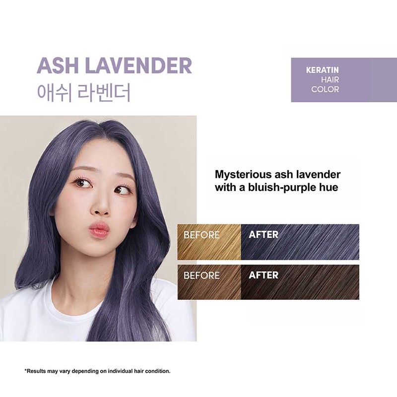 Moremo Keratin Hair Color (Ash Lavender) 60g&60g