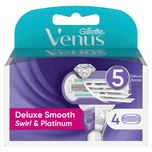 Gillette Venus Deluxe Smooth Swirl & Platinum Refill Blades 4 count