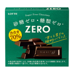 Lotte Japan ZERO Sugar Free Cacao 70% Chocolate 50g