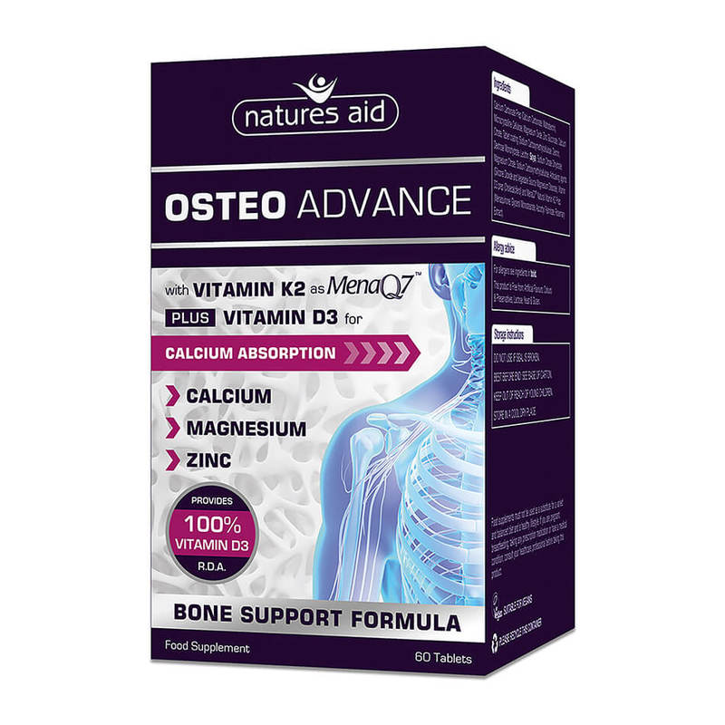 Natures Aid Osteo Advance with MenaQ7, 60 tablets
