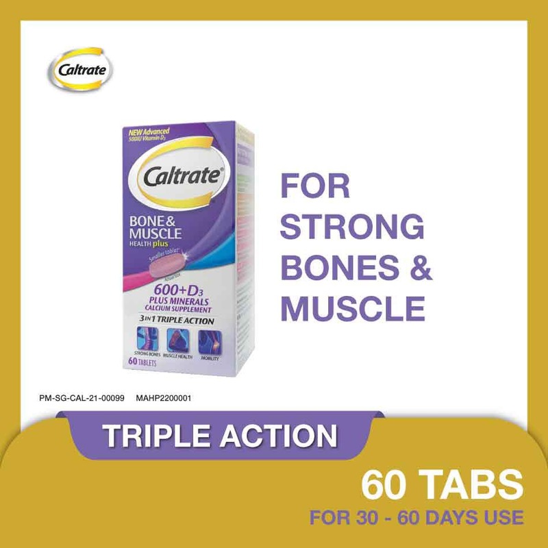 Caltrate 600+D 500IU Calcium Supplement, 60 tablets