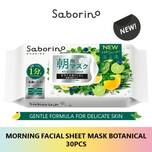 Saborino Morning Facial Sheet Mask Botanical 30pcs
